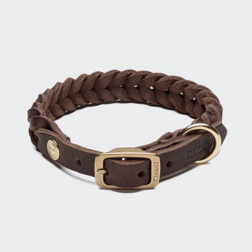 Cloud7 Dog Collar Central Park - Saddle Brown