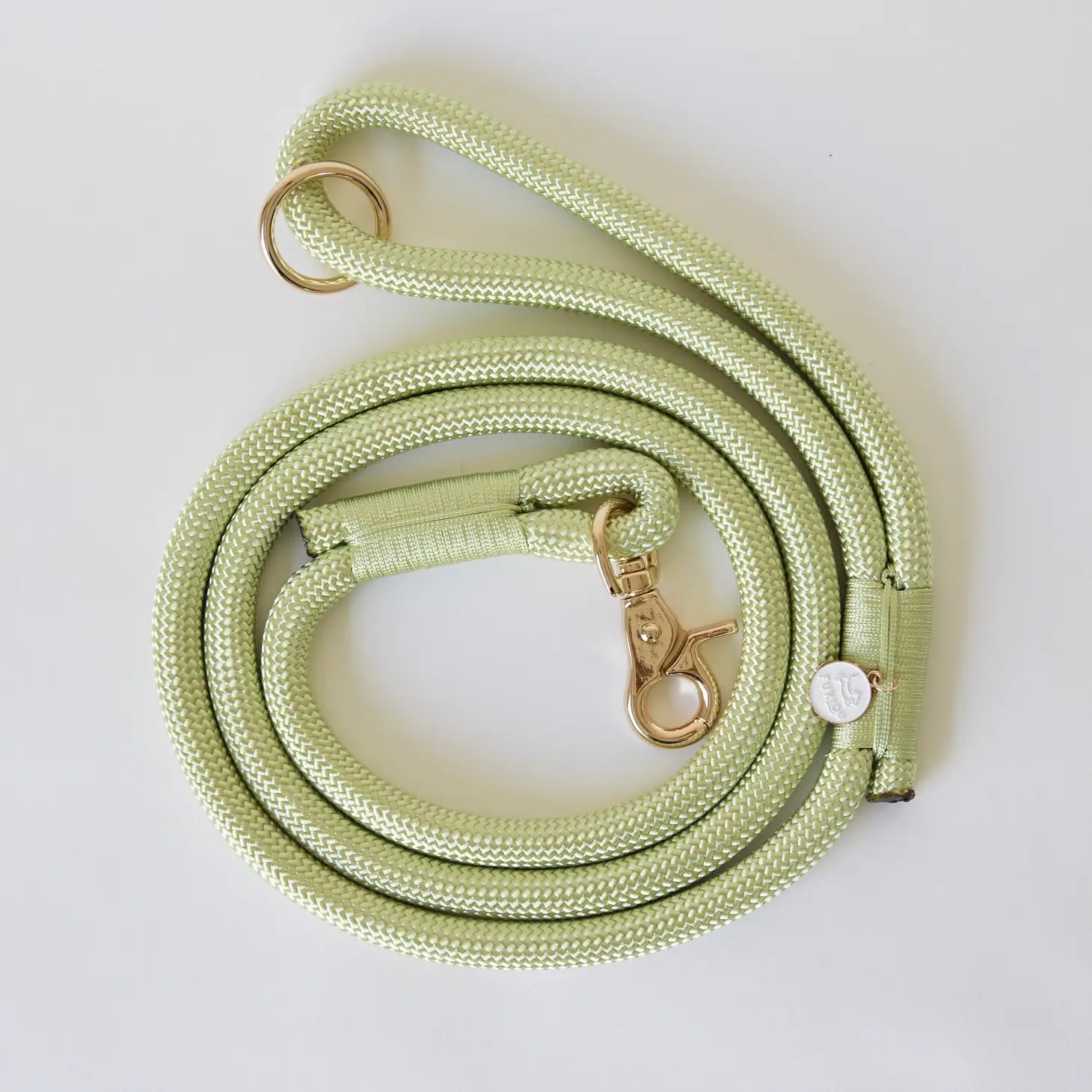 Braided Rope Leash - Lime Green