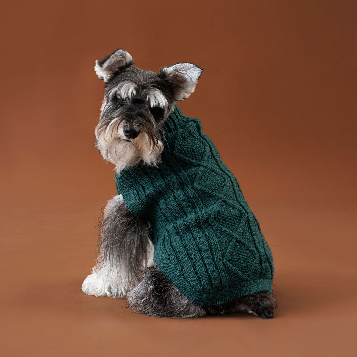 Emerald Green Aran Alpaca Sweater