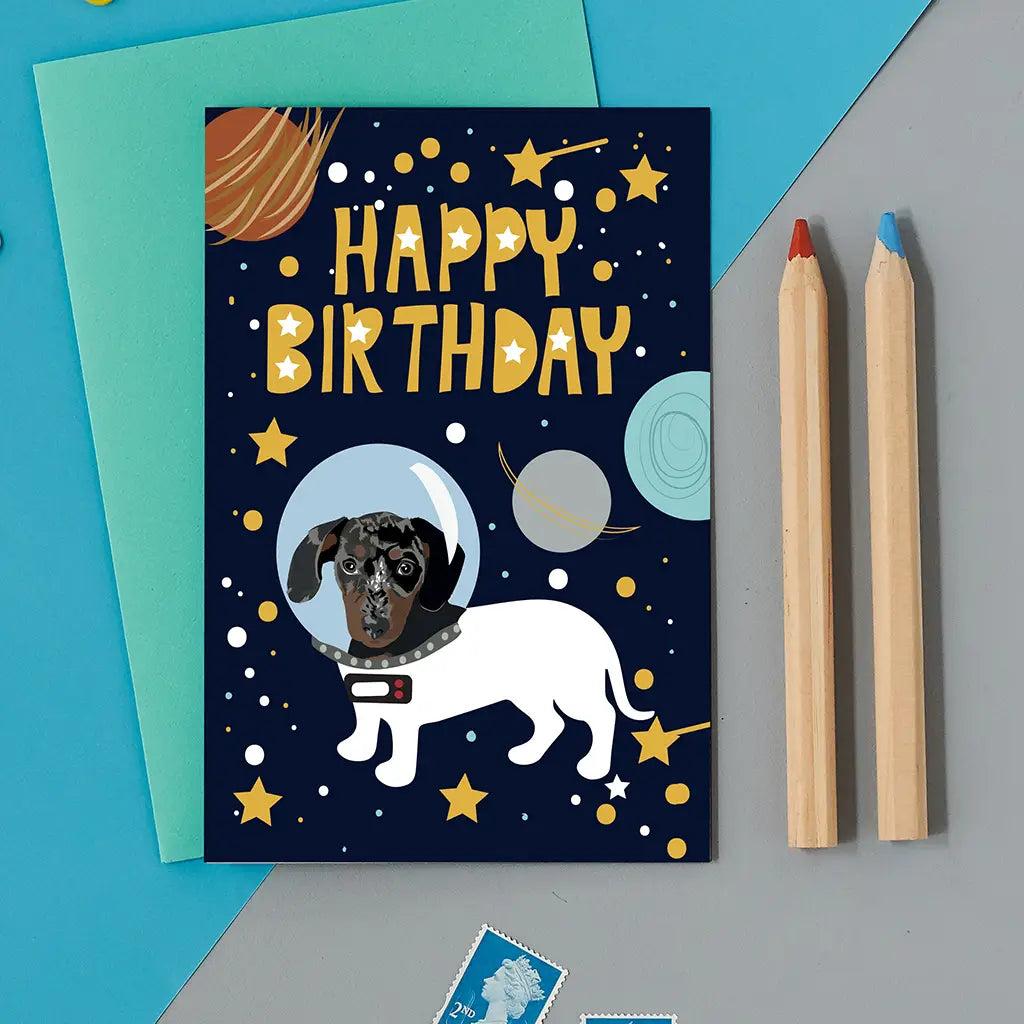 Happy Birthday Astro Sausage Card