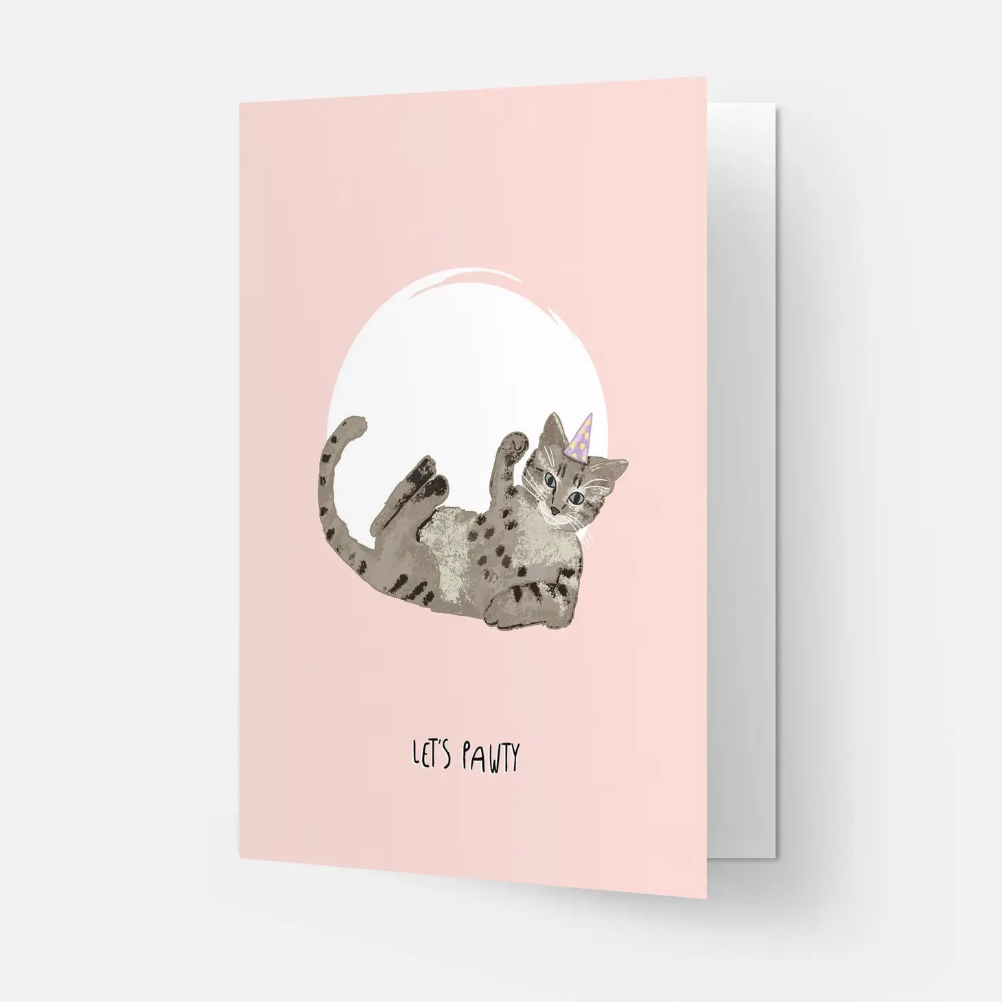 Let's Pawty Cat Card