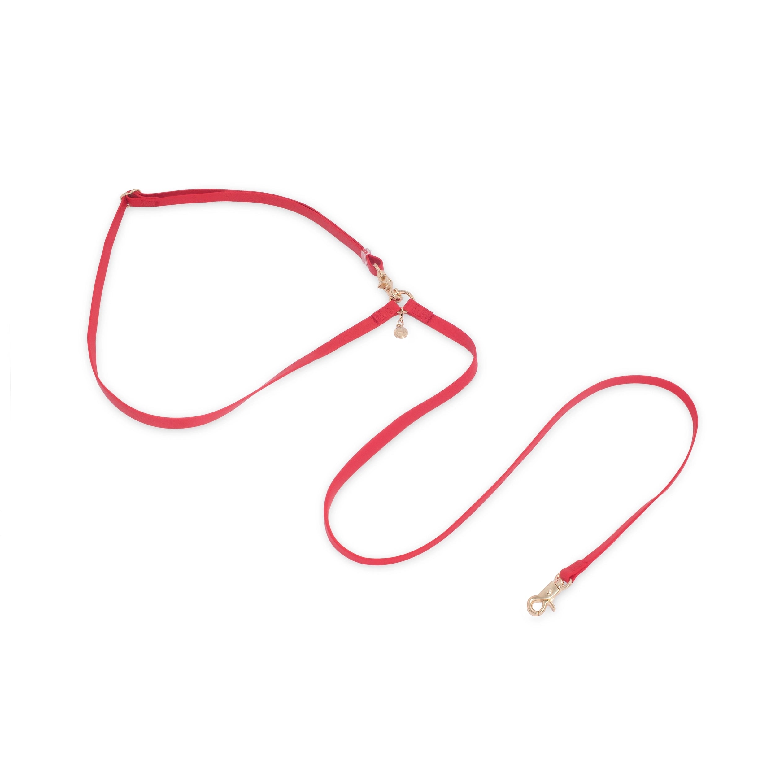 4-in-1 Convertible Hands Free Dog Leash - Cherry Red