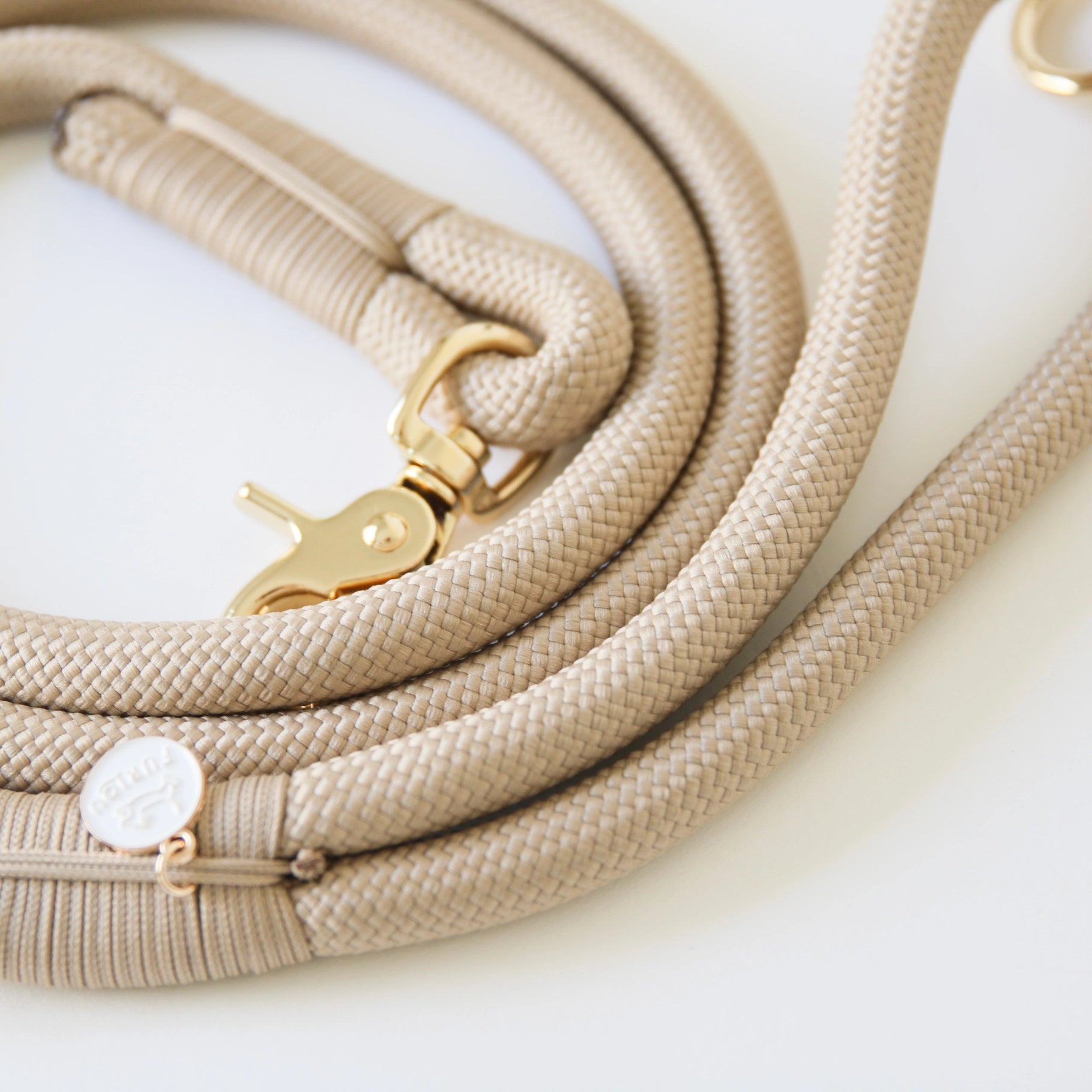 Braided Rope Leash - Tan