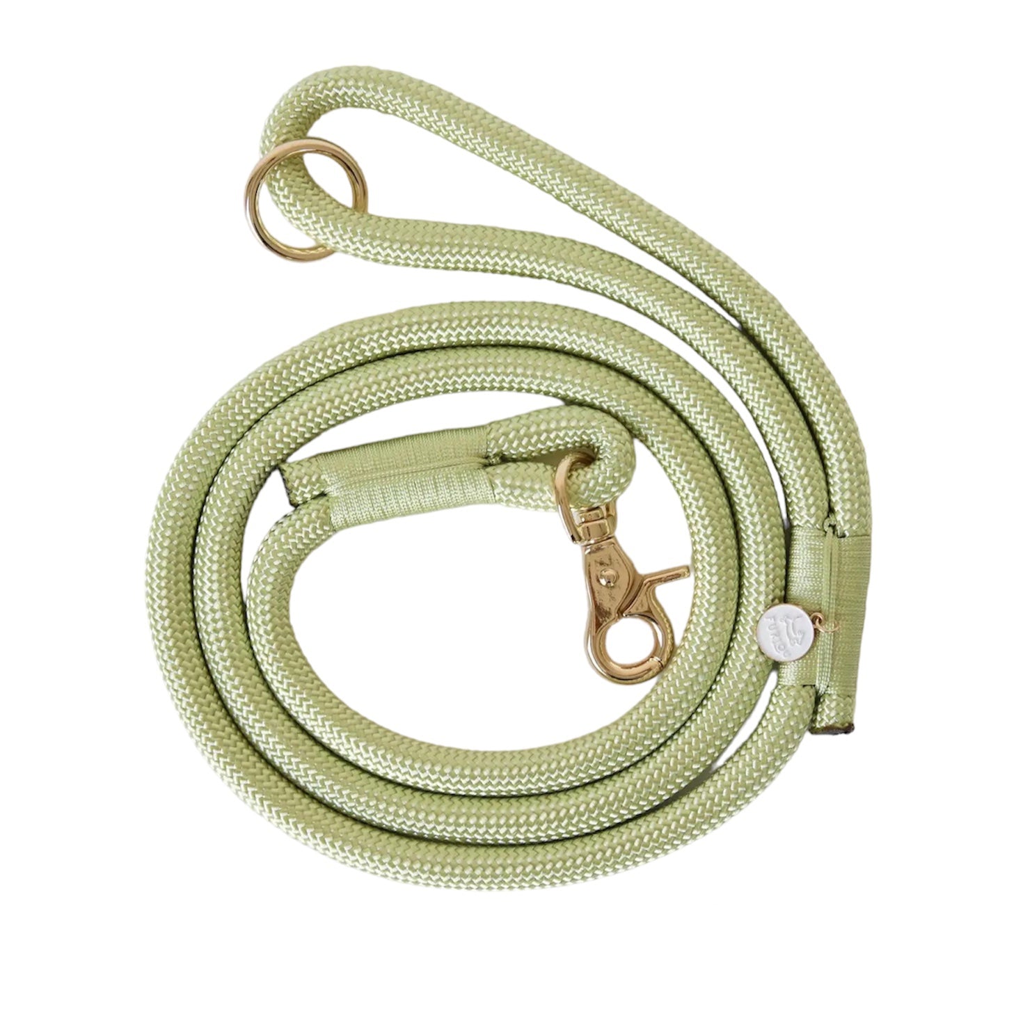 Braided Rope Leash - Lime Green