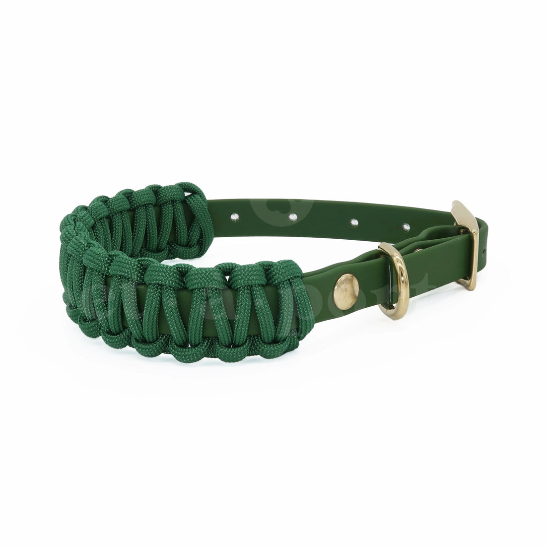 Pine Green Biothane Paracord Collar