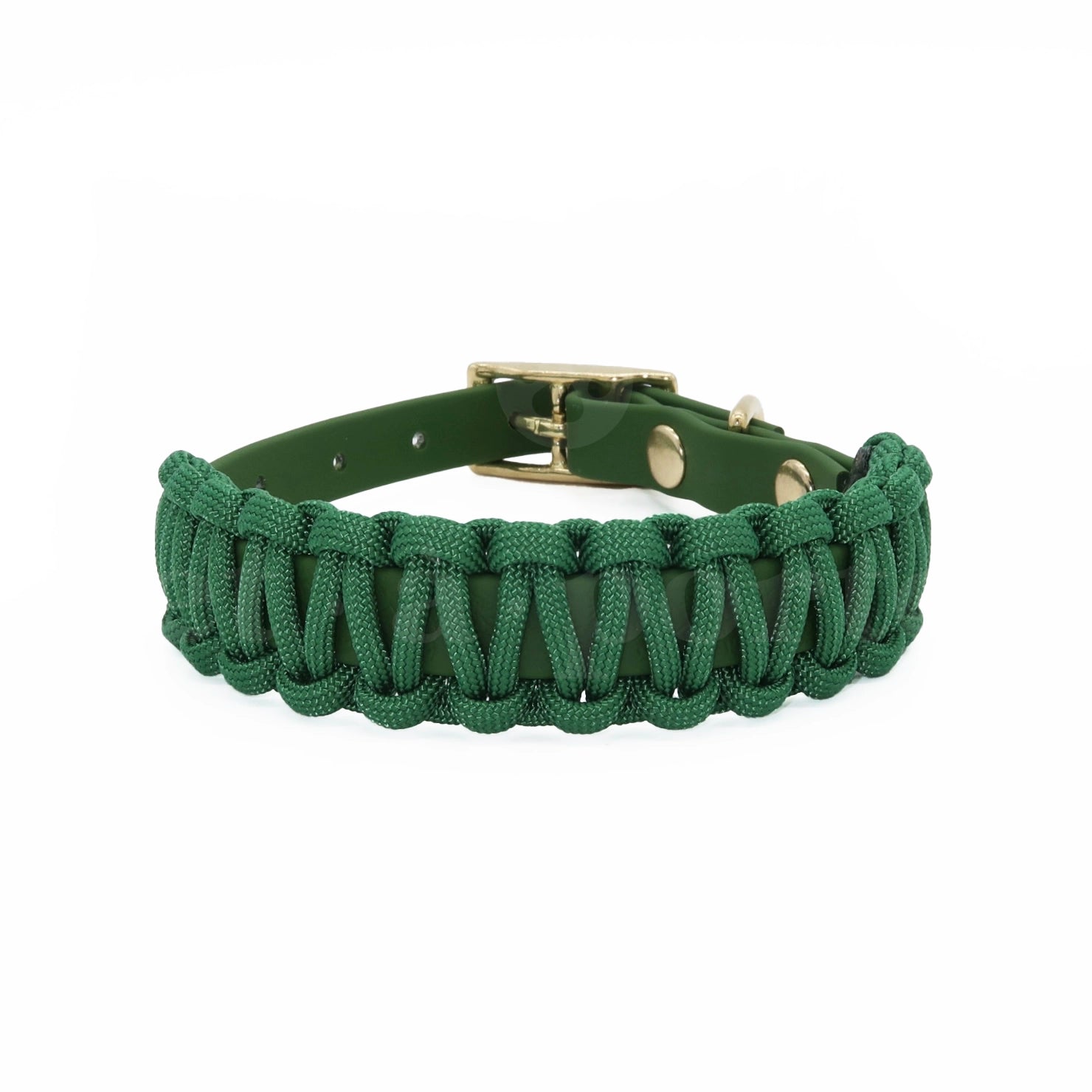Pine Green Biothane Paracord Collar