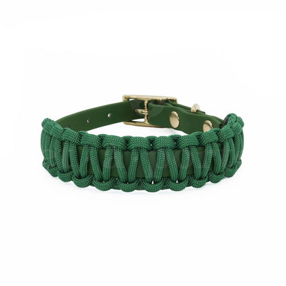 Pine Green Biothane Paracord Collar