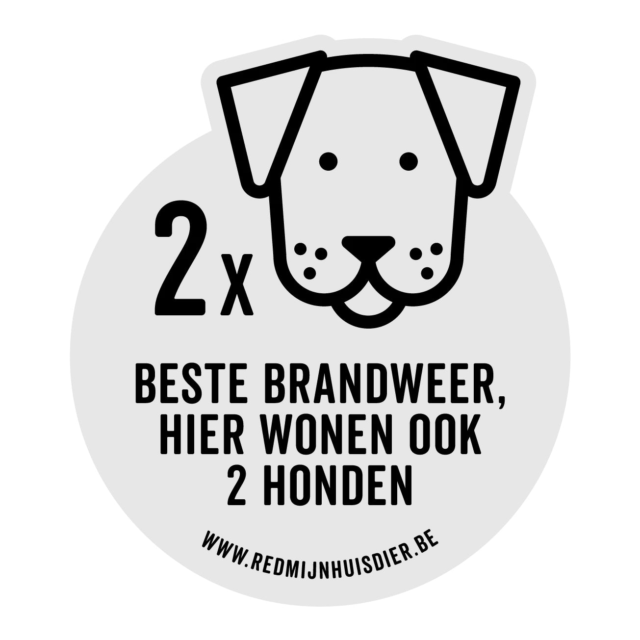 Save My Pet Sticker - 2 Dogs