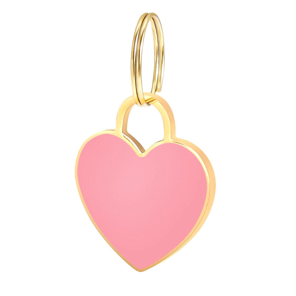 Heart Dog Tag - Pink