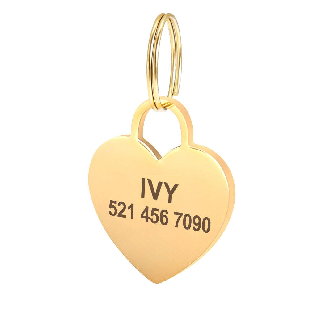 Heart Dog Tag - Brown