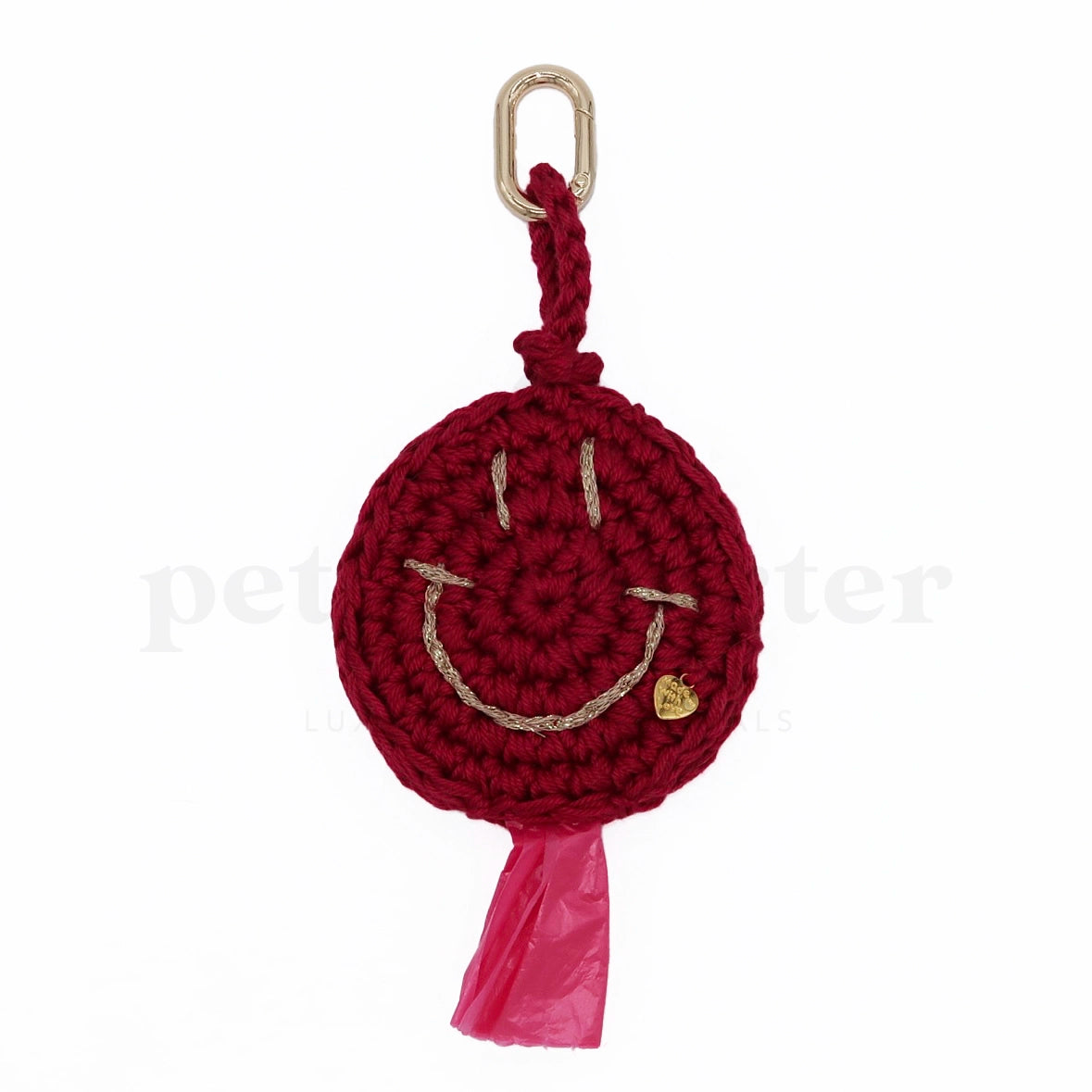 Smiley Poop Bag | Burgundy