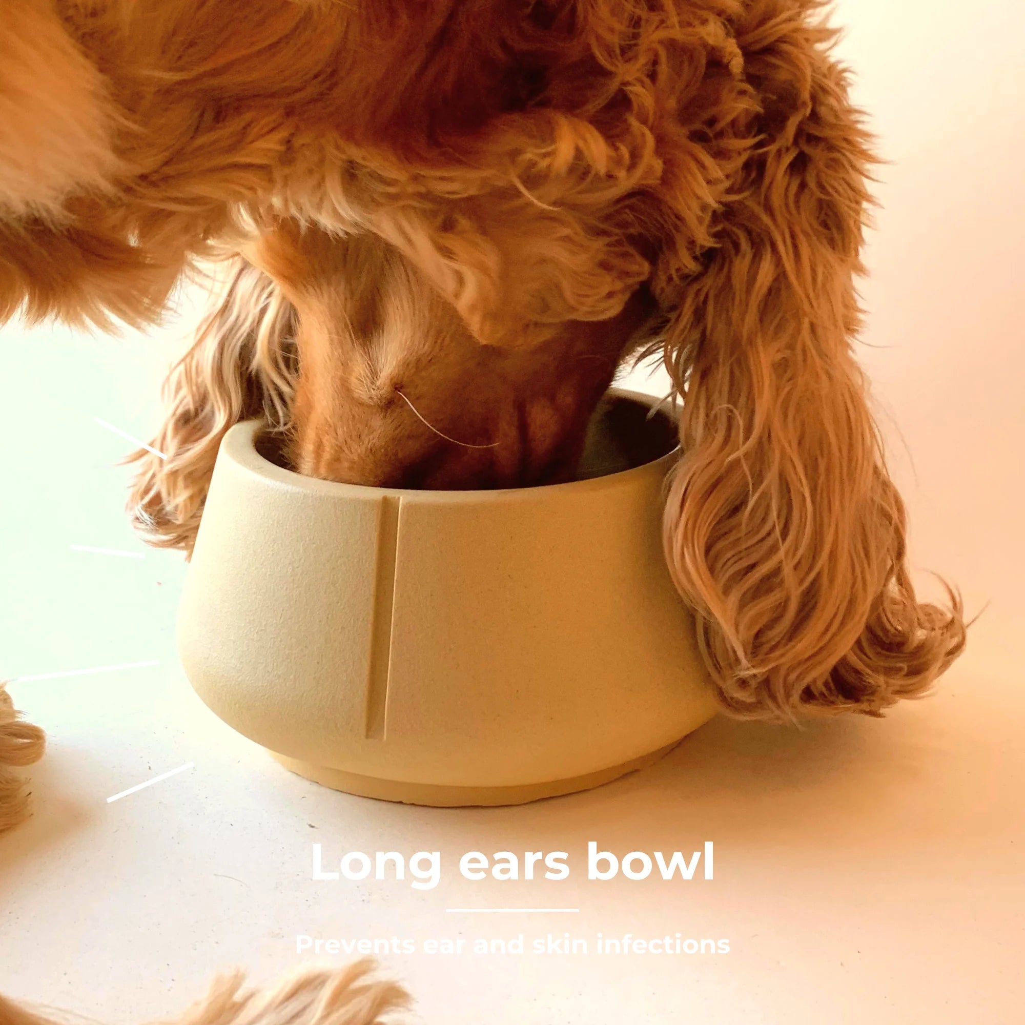 Long Ears Feeder Bowl - Camel Brown