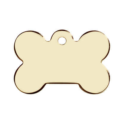 Bone Shaped Prestige Dog Tag - Gold