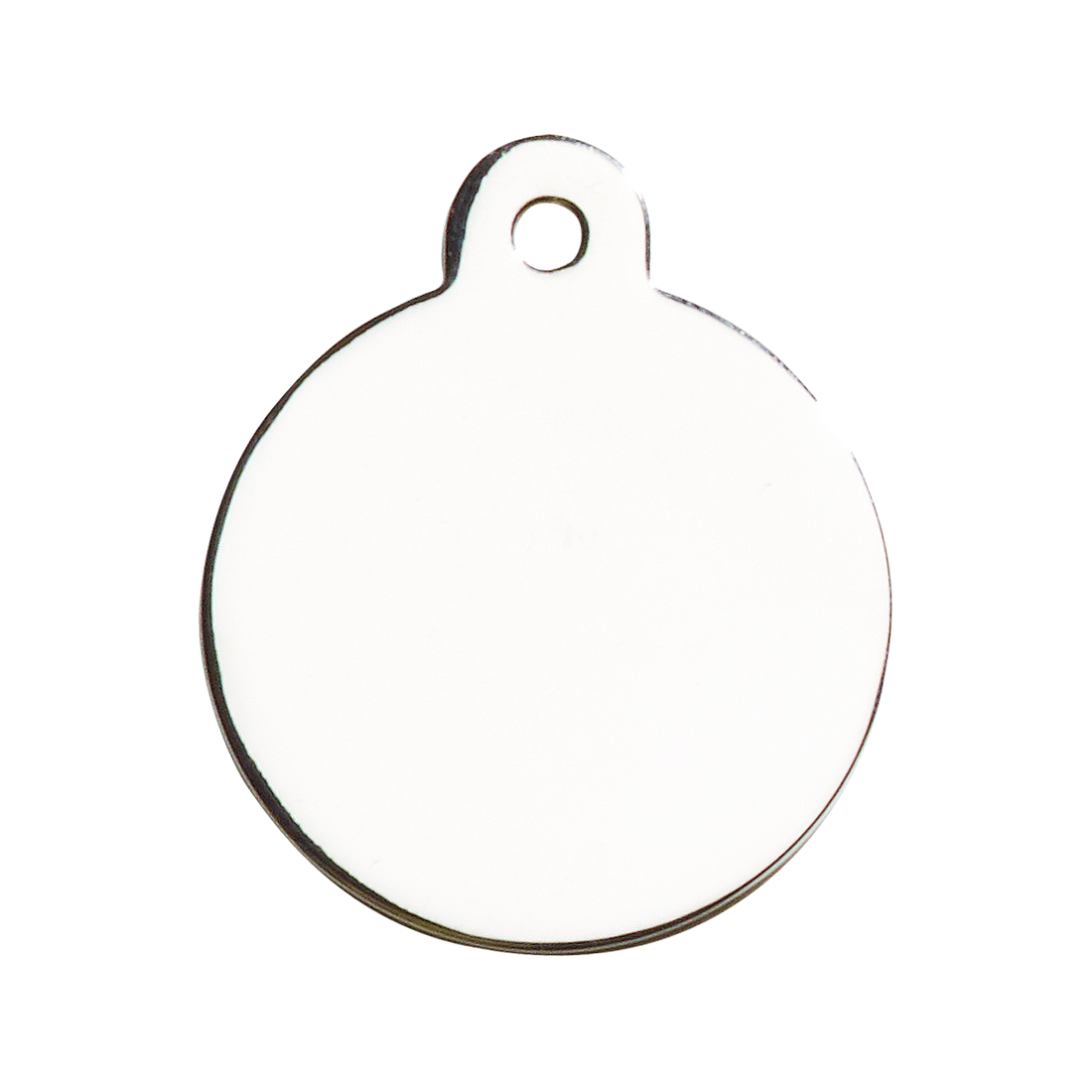 Round Prestige Dog Tag - Silver