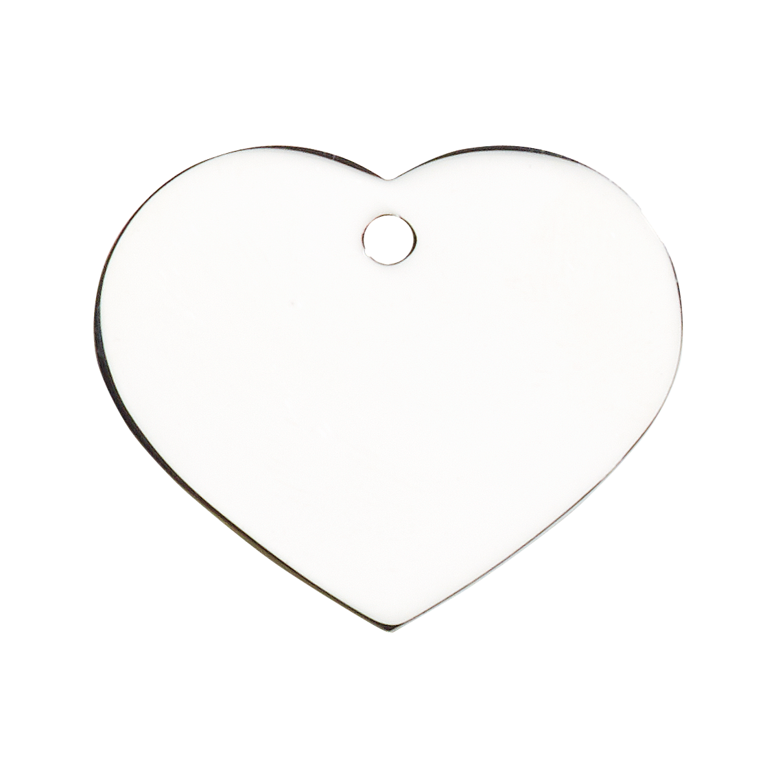 Heart Shaped Prestige Dog Tag - Silver