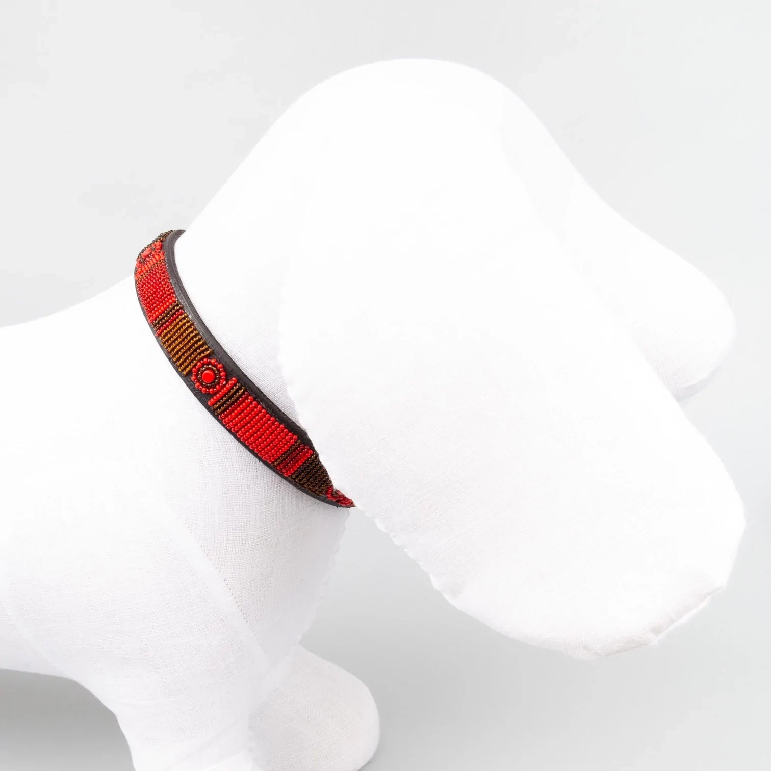 Beaded Dog Collar - Vanille