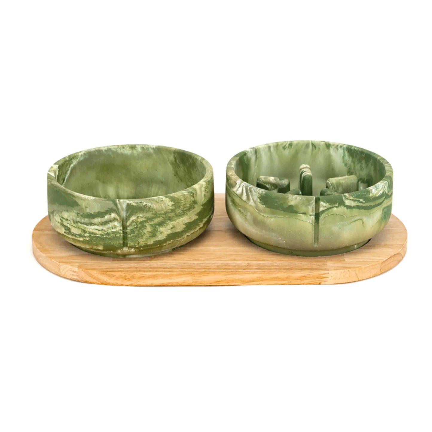 Classic Feeder Bowl - Duck Green Marble