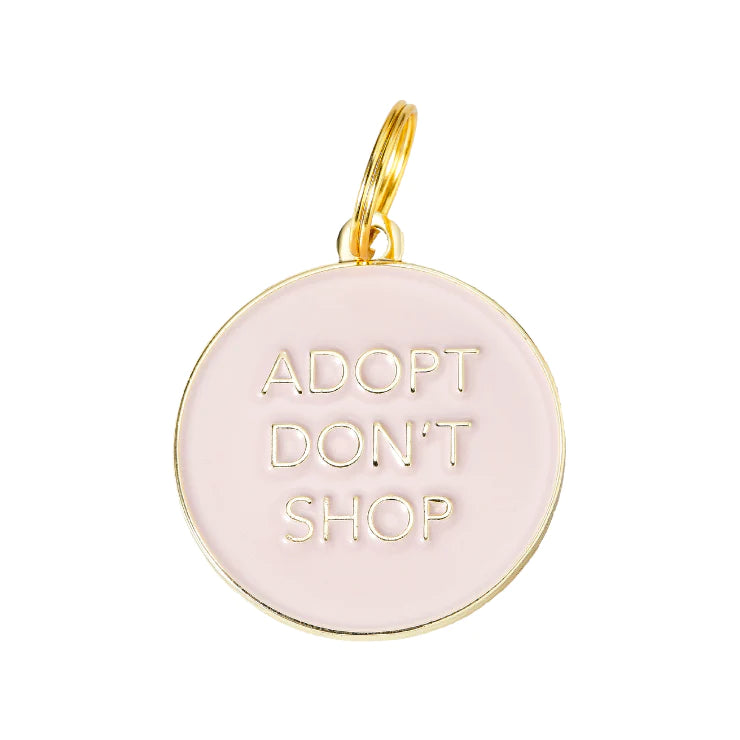 Adopt Don't Shop Dog Tag - Pink