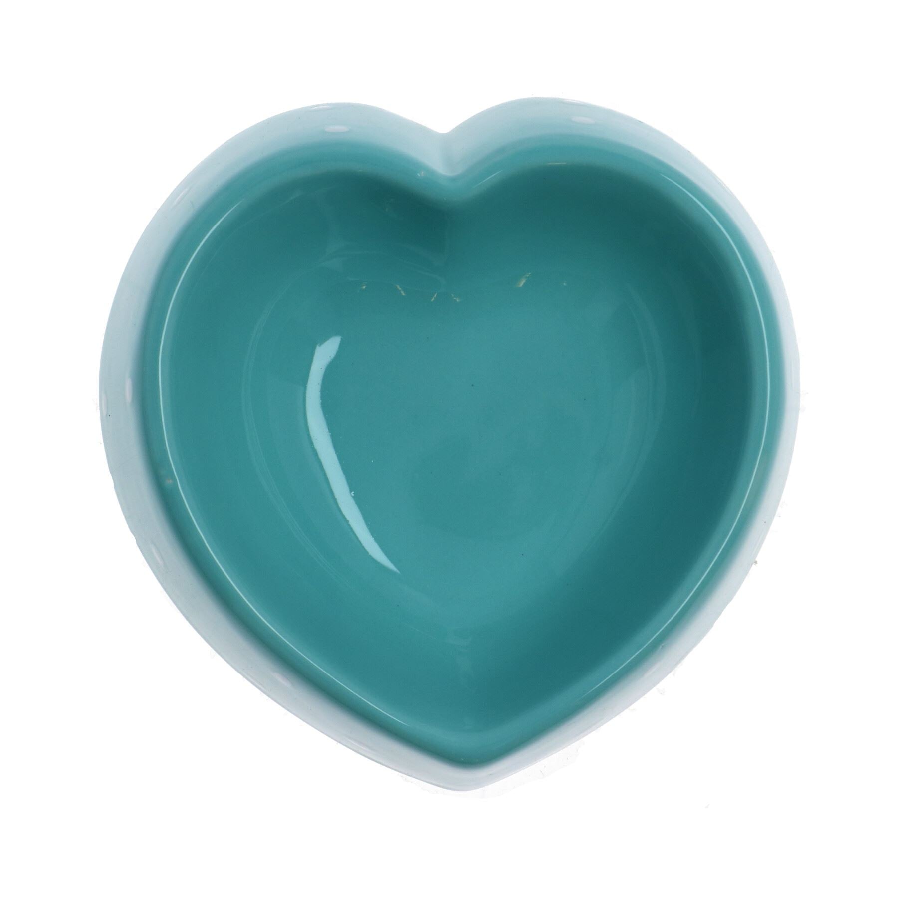 Polka Dot Heart Bowl - Blue