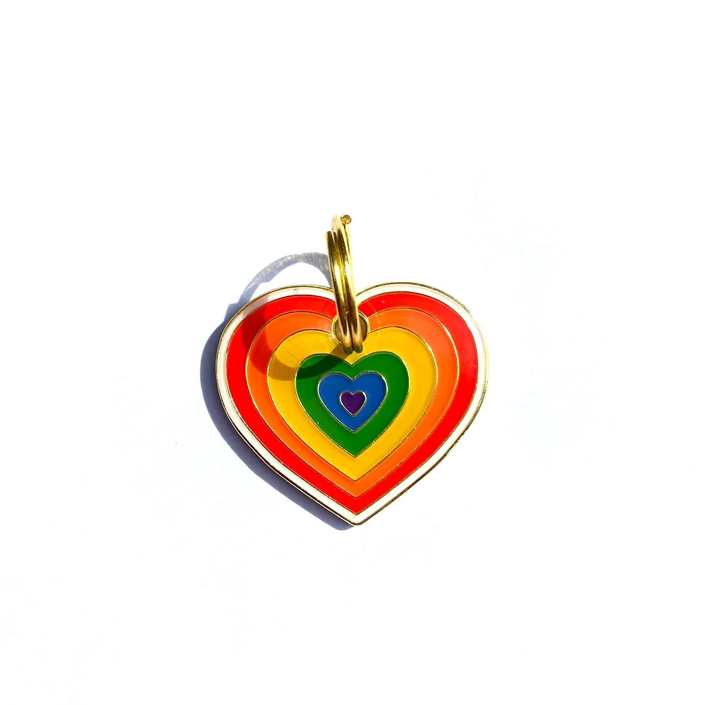 Rainbow Heart Tag