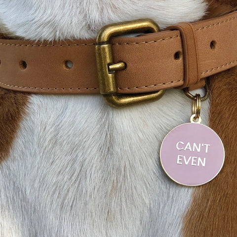 Can't Even Dog Tag - Pink