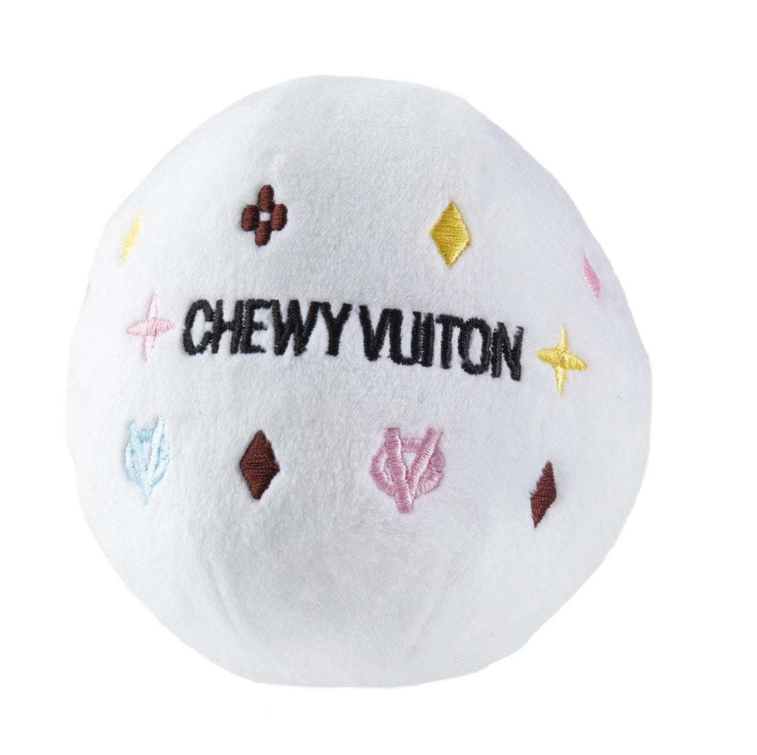 CHEWY VUITON BALL - WHITE - Pet-à-Porter