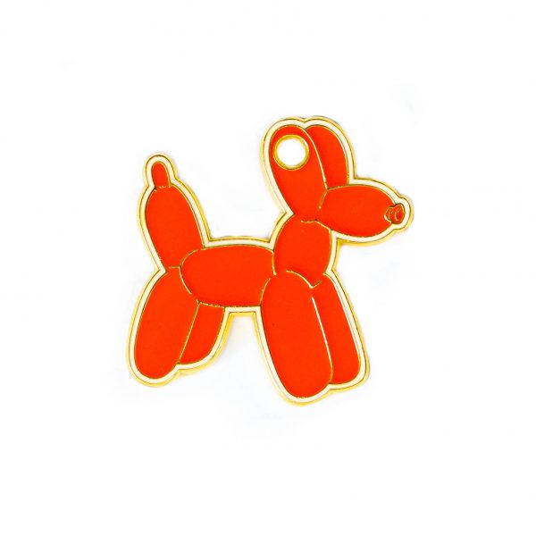 Red Balloon Dog Tag