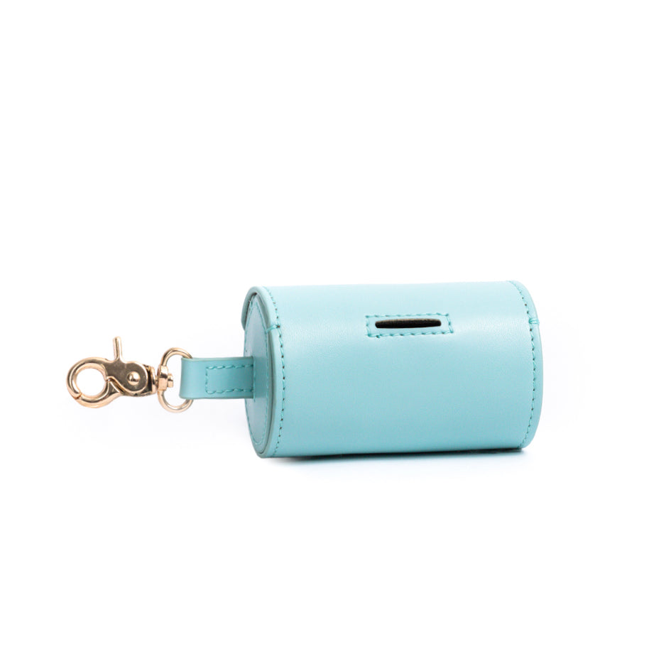 Sky Blue - Vegan Leather Poop Bag Holder