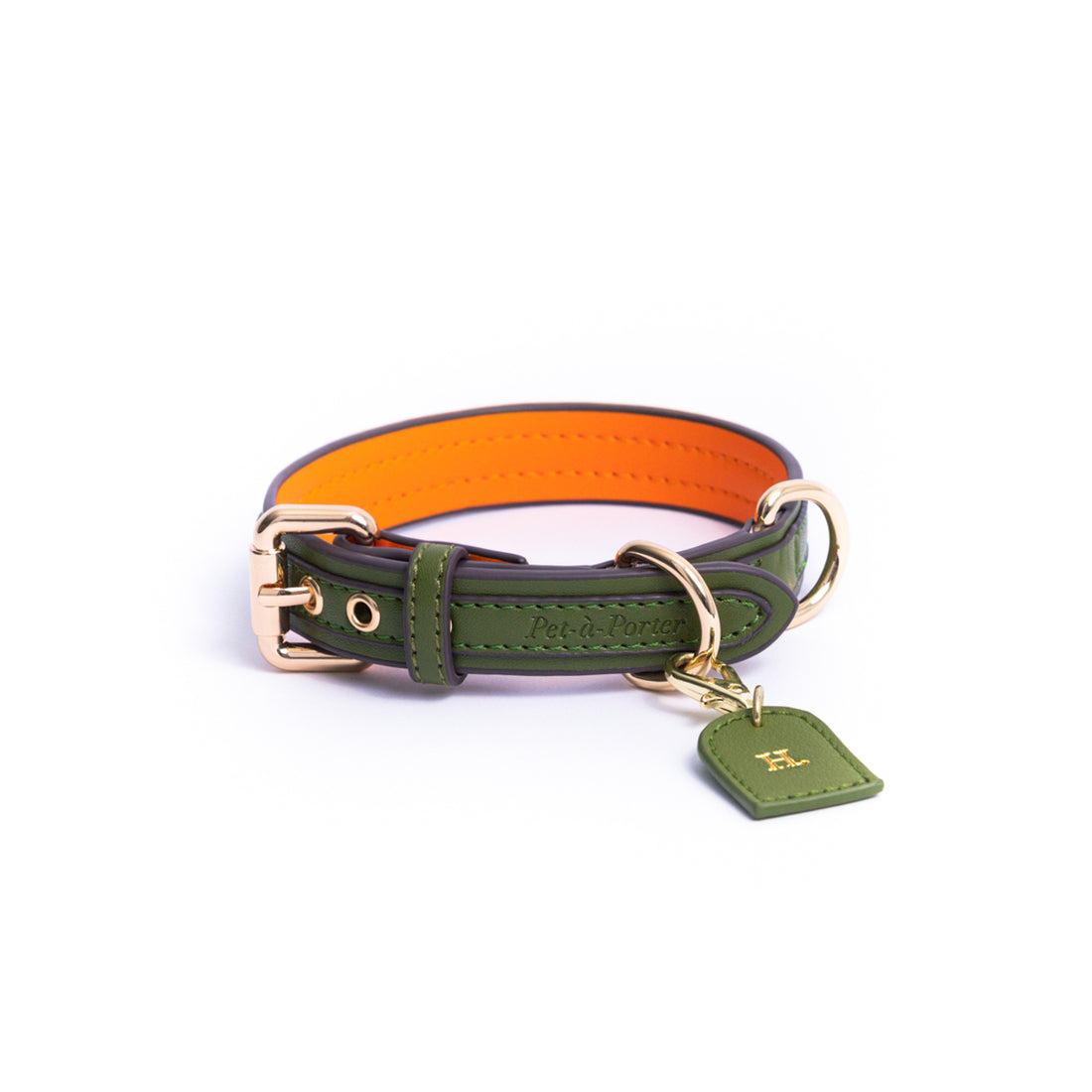 Khaki - Vegan Leather Collar