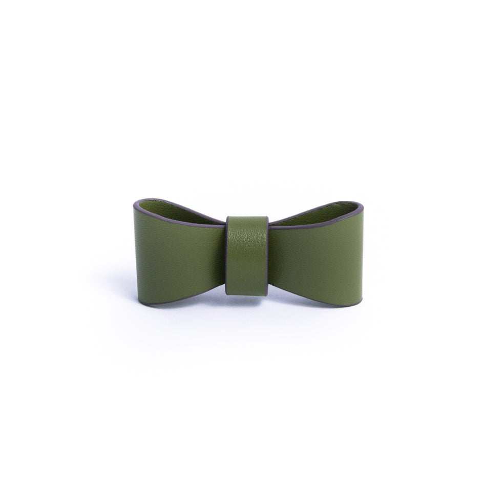 Khaki - Vegan Leather Bowtie