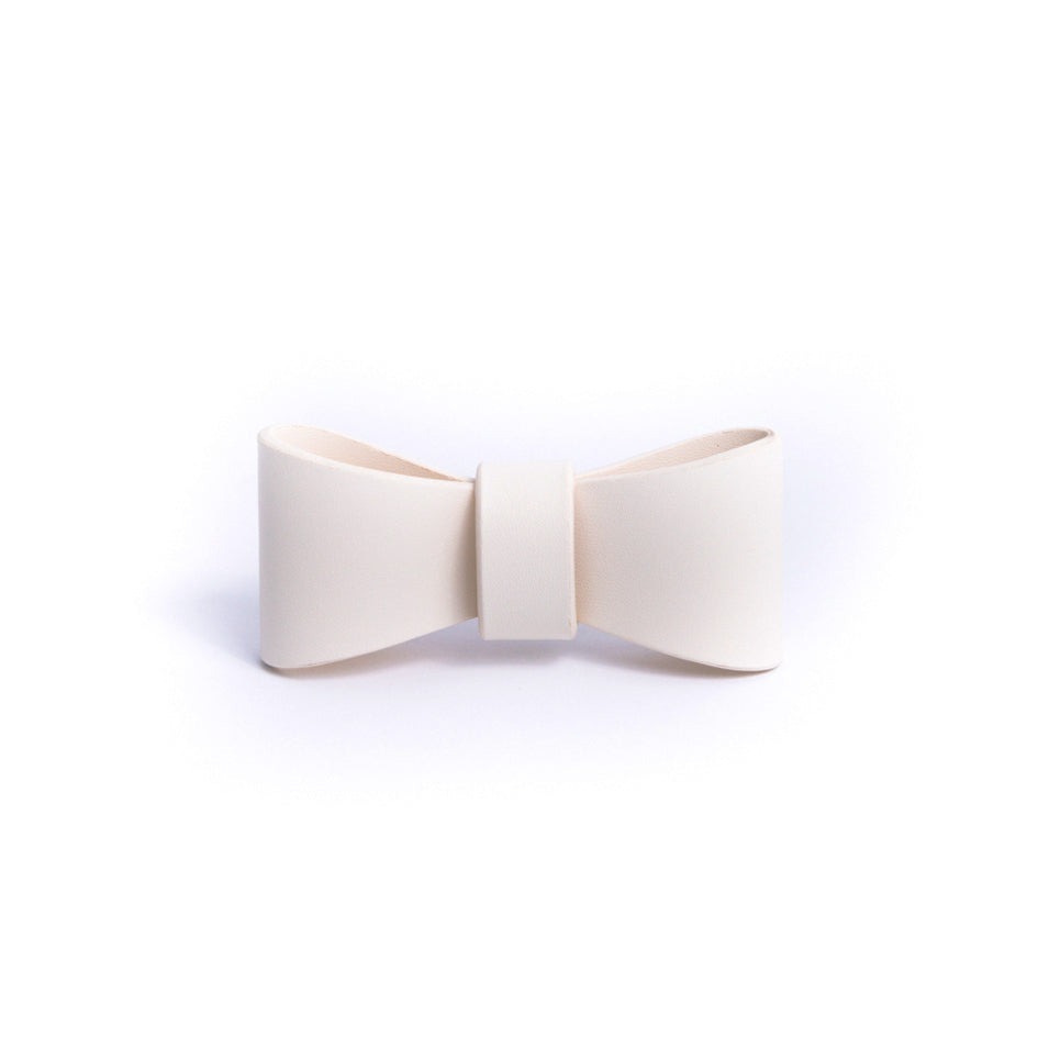 Ivory Cloud - Vegan Leather Bowtie