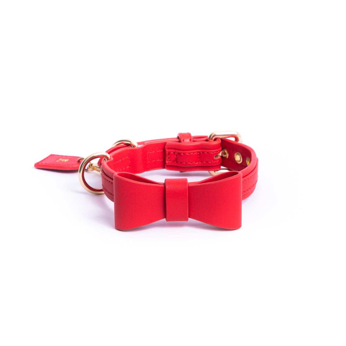 Ferrari Red - Vegan Leather Bowtie