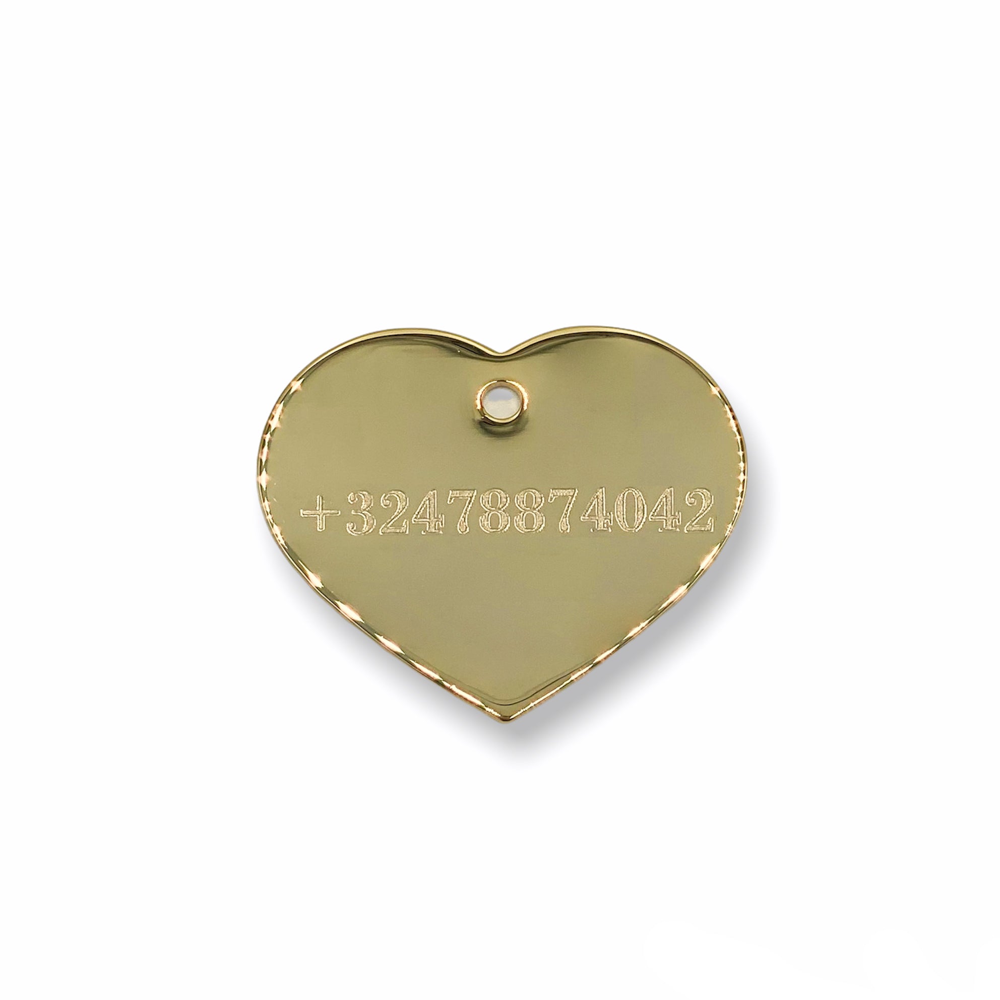Heart Shaped Prestige Dog Tag - Gold