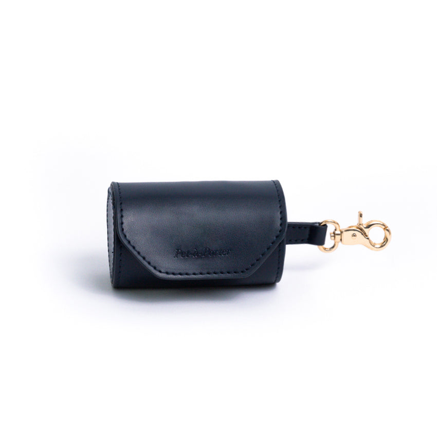 Midnight Blue - Vegan Leather Poop Bag Holder