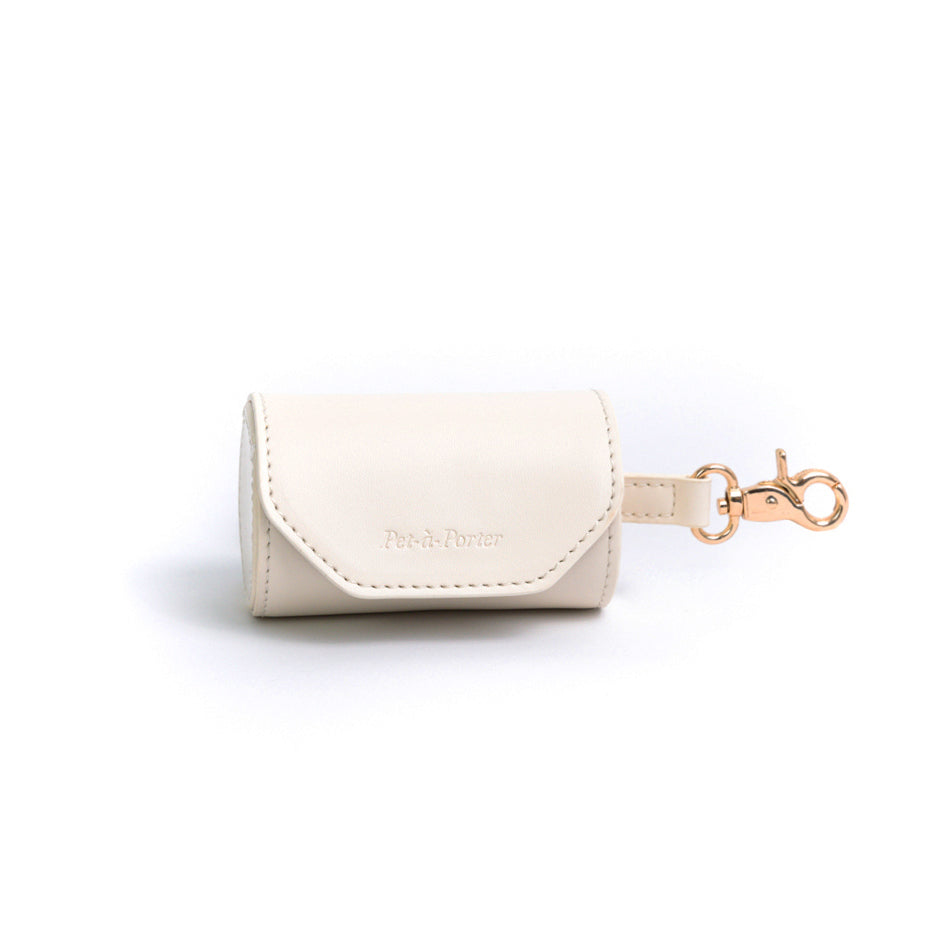 Ivory Cloud - Vegan Leather Poop Bag Holder