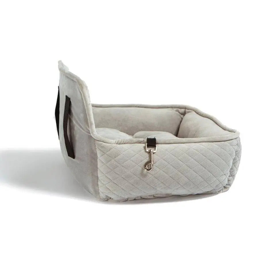 Quilted Car Seat - Light Grey