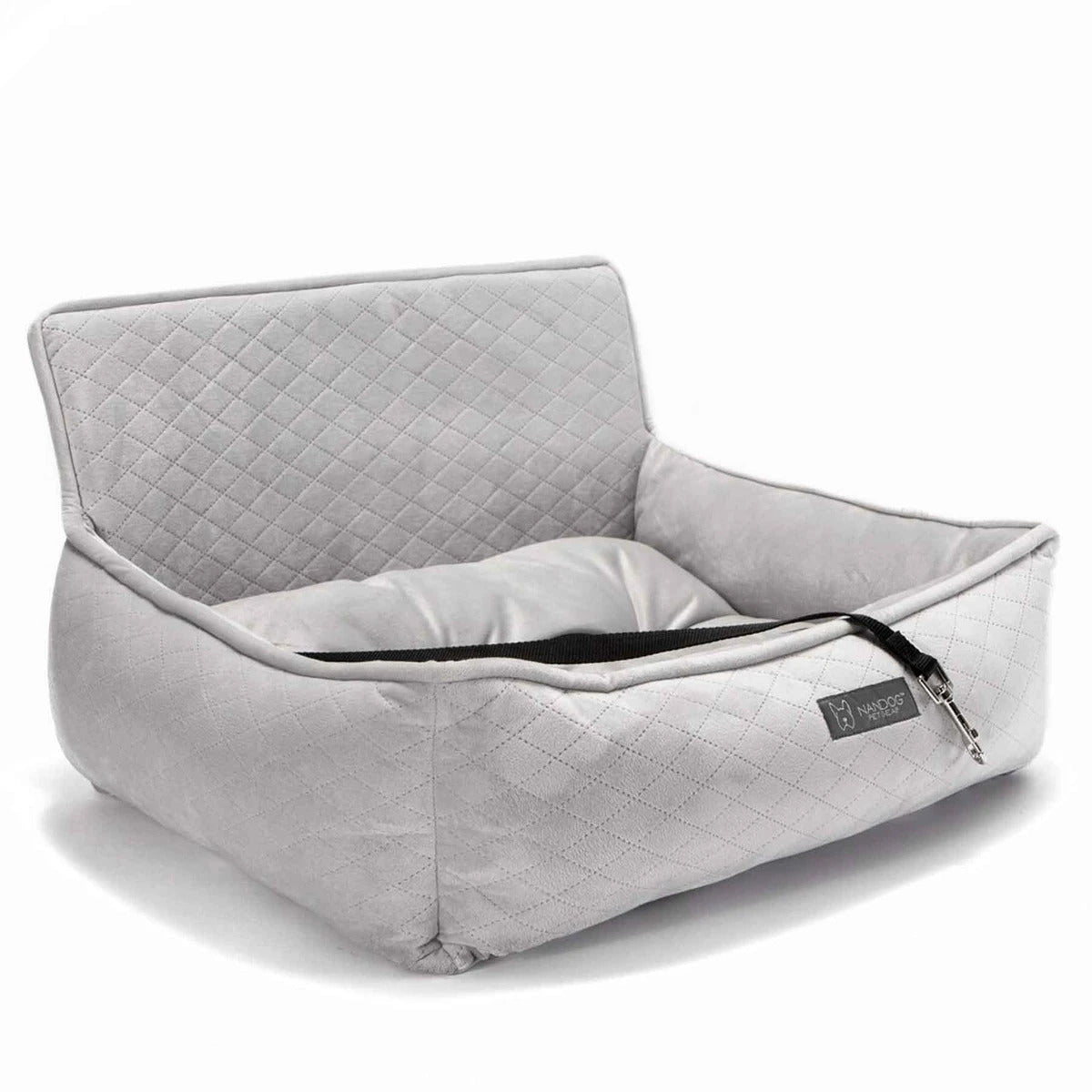 Quilted Car Seat - Light Grey