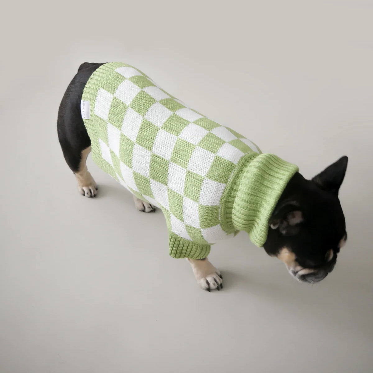 Checkerboard Sweater - Green