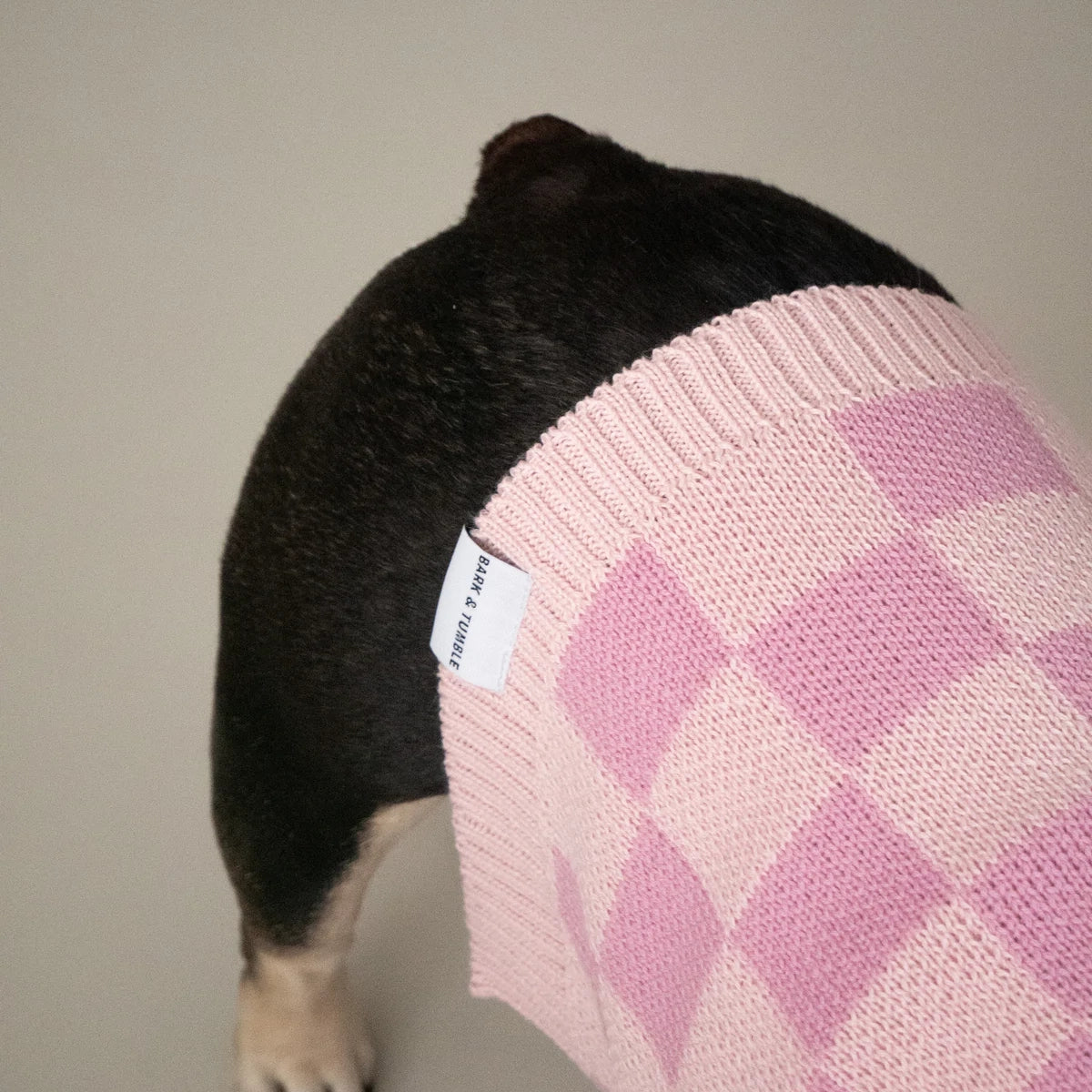 Checkerboard Sweater - Pink