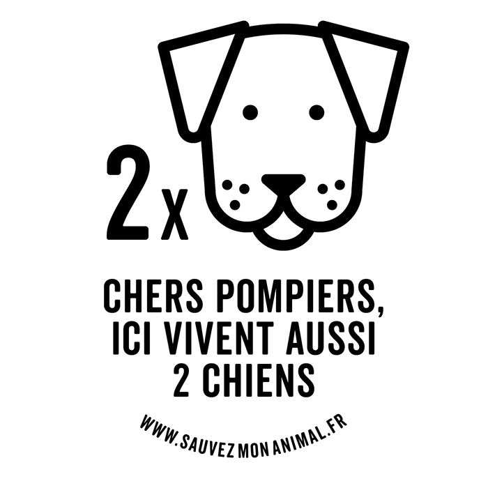 Save My Pet Sticker - 2 Dogs
