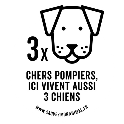 Save My Pet Sticker - 3 Dogs
