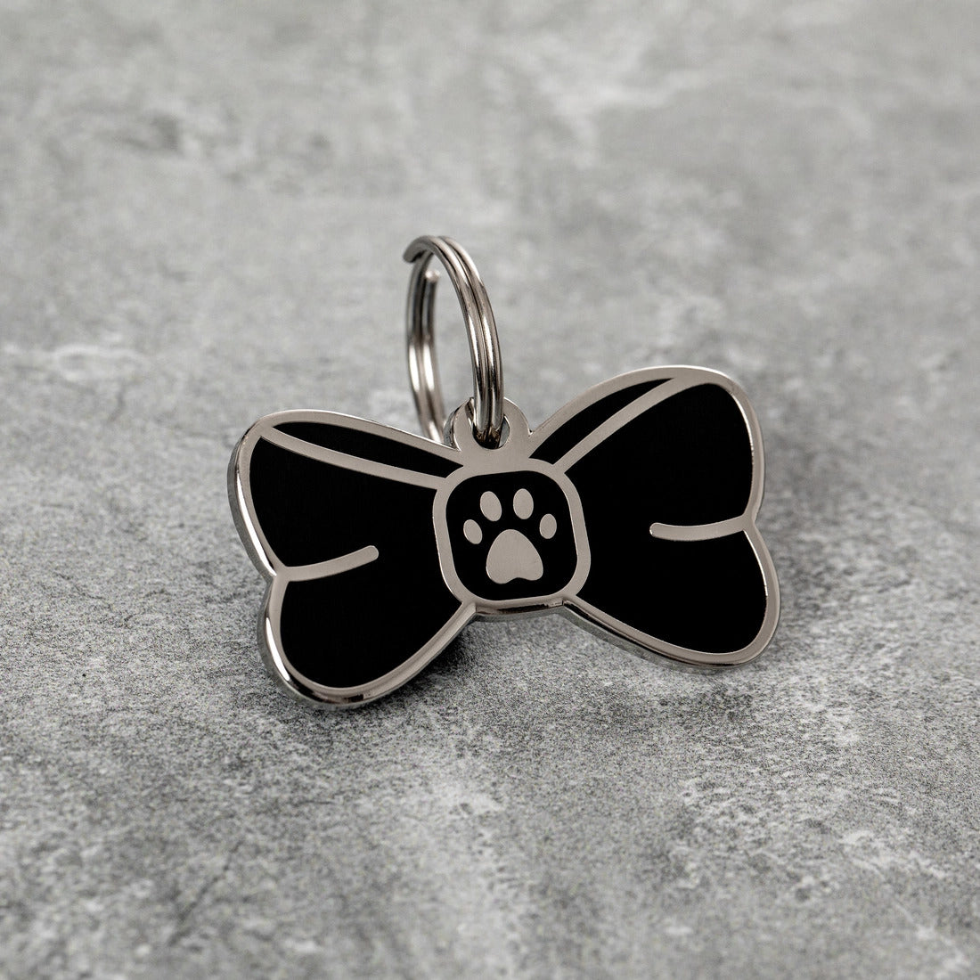 Black Bowtie Dog Tag