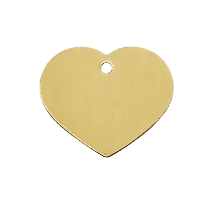 Heart Shaped Brass Dog Tag