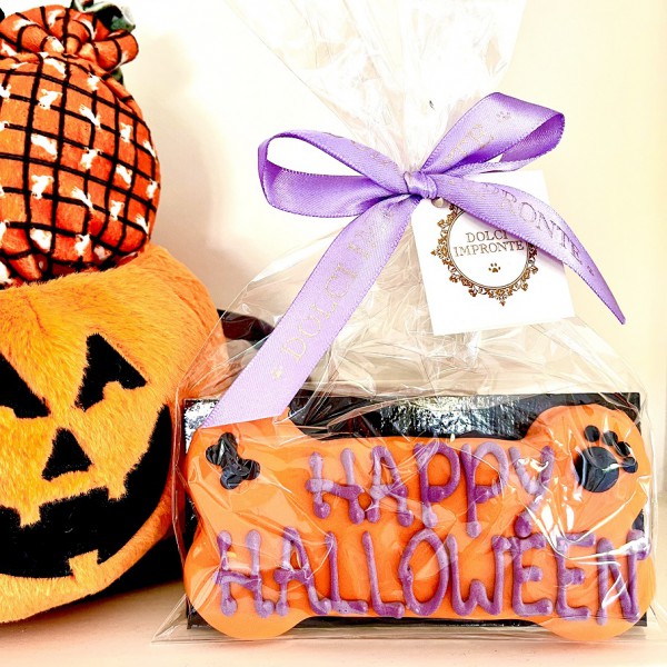 Happy Halloween Bone - Orange