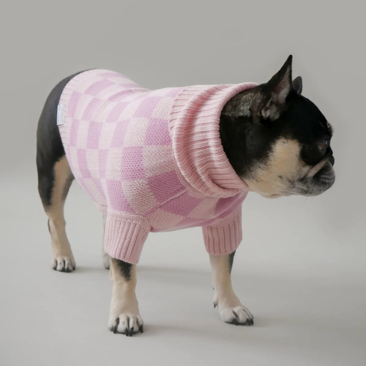 Checkerboard Sweater - Pink