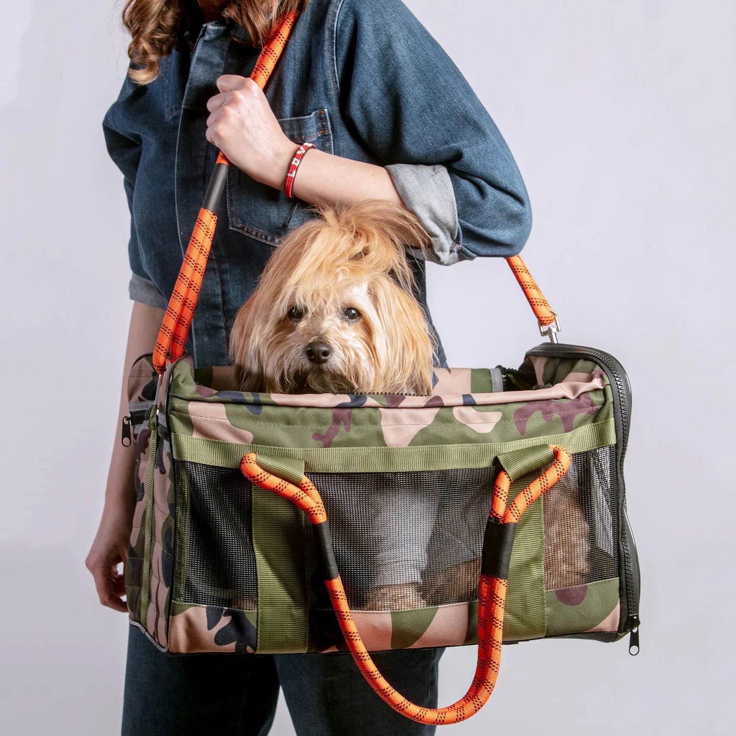 Out-of-office Pet Carrier - Camo / Orange
