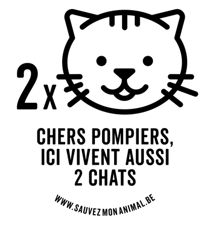Save My Pet Sticker - 2 Cats