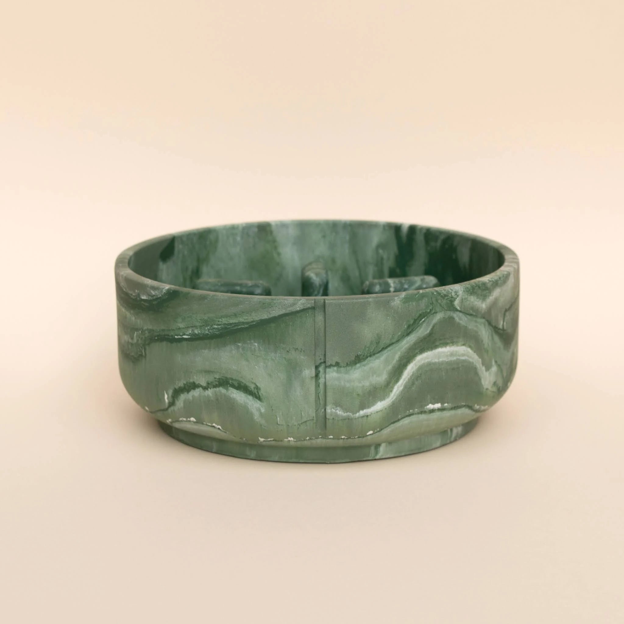 Slow Feeder Bowl - Duck Green Marble