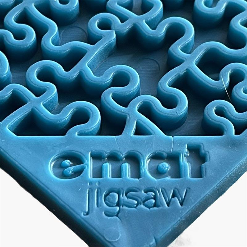 Large Enrichment Licking Mat - Blue Jigsaw