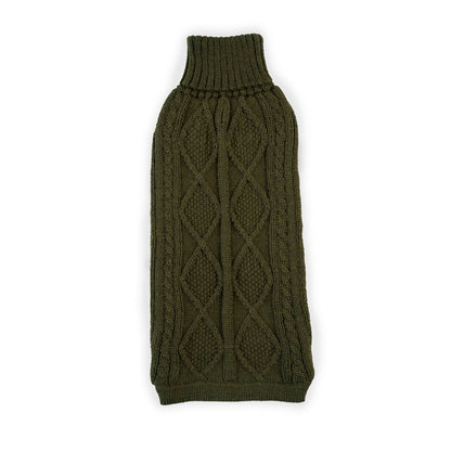 Forest Green Aran Alpaca Sweater